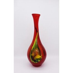 Pier 1 Blown Glass Red Vase